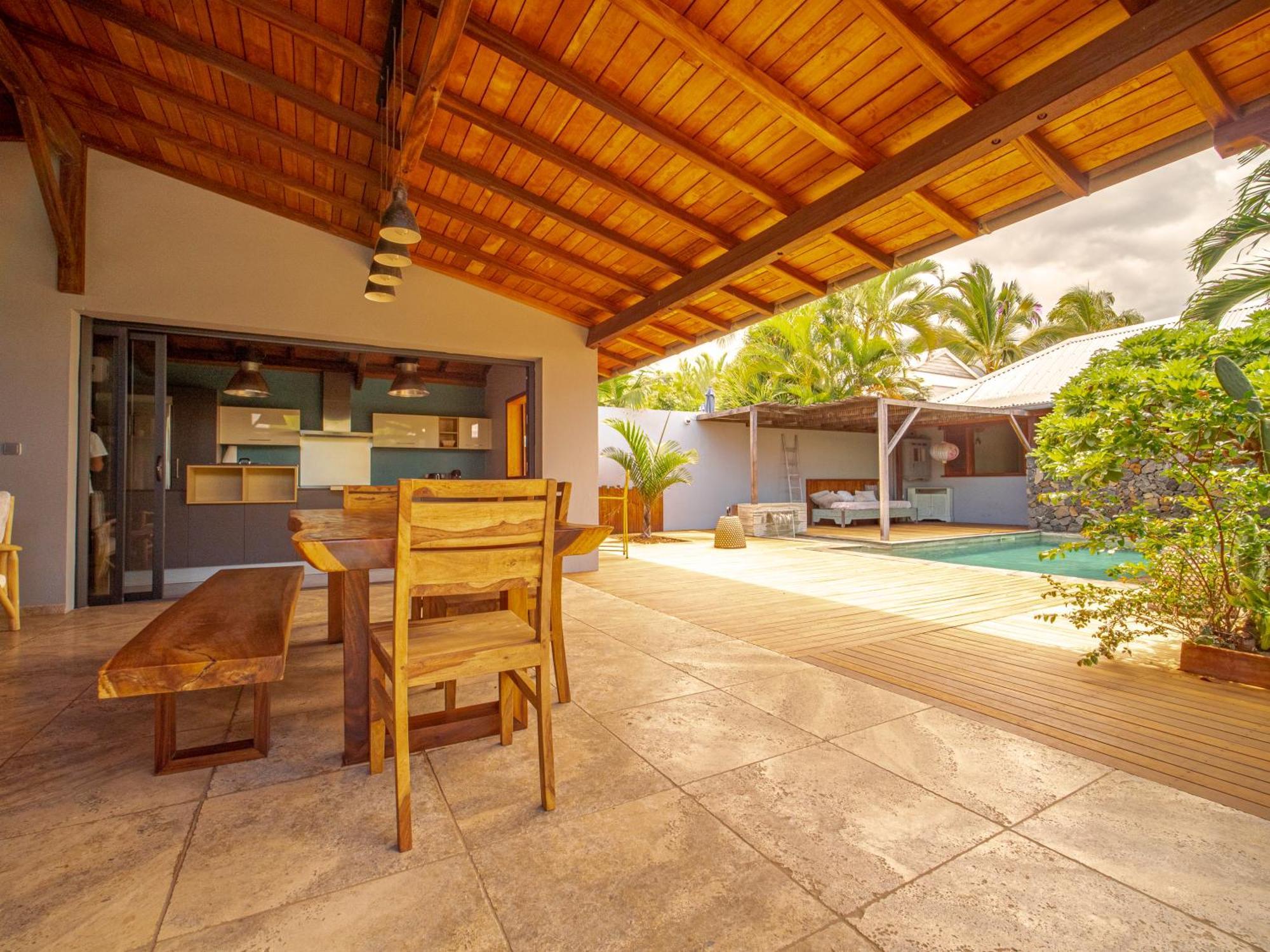 La Kaz Veloutier - Villa 4 Chambres Avec Piscine La Saline Les Bains Eksteriør billede