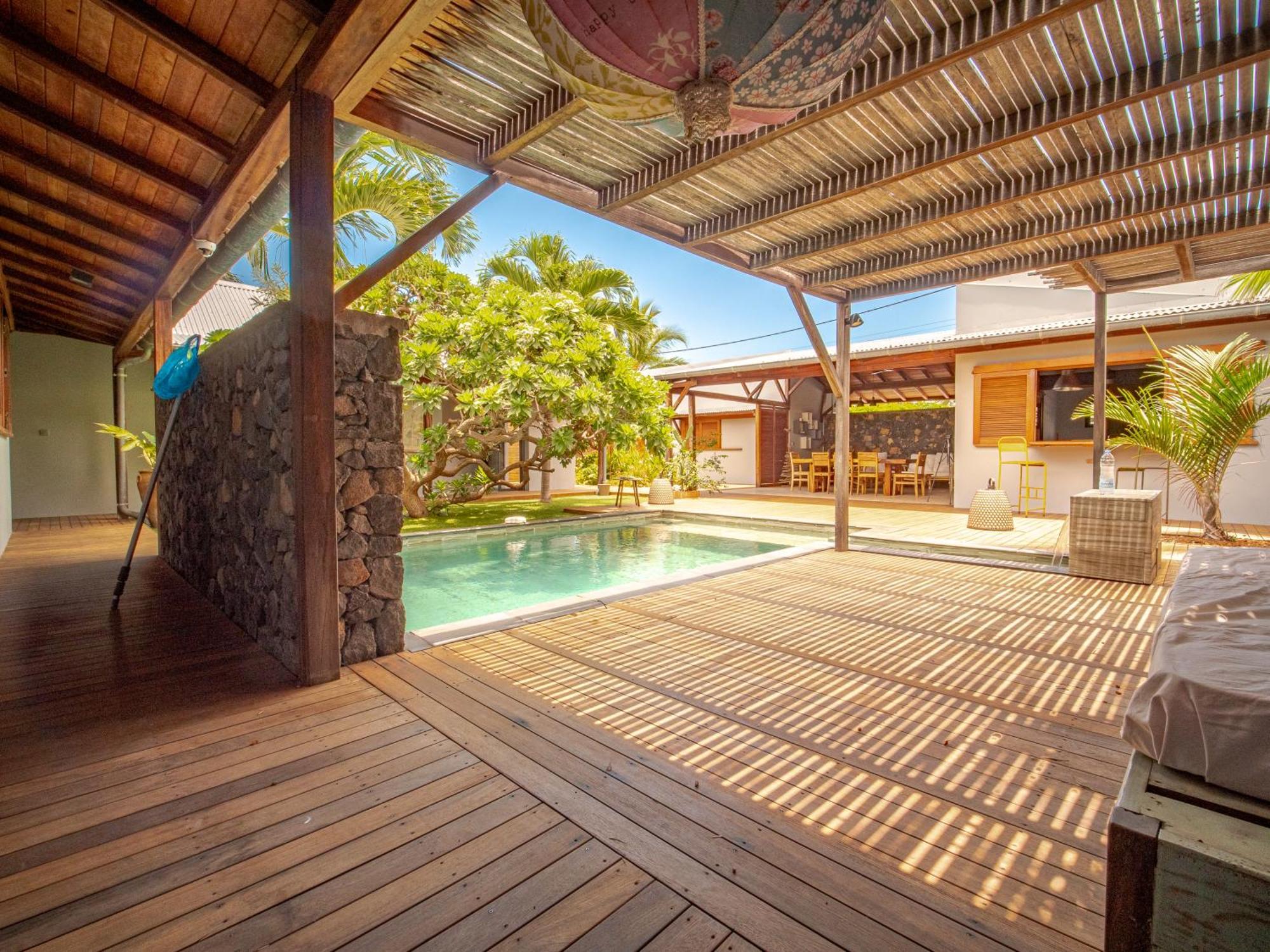 La Kaz Veloutier - Villa 4 Chambres Avec Piscine La Saline Les Bains Eksteriør billede